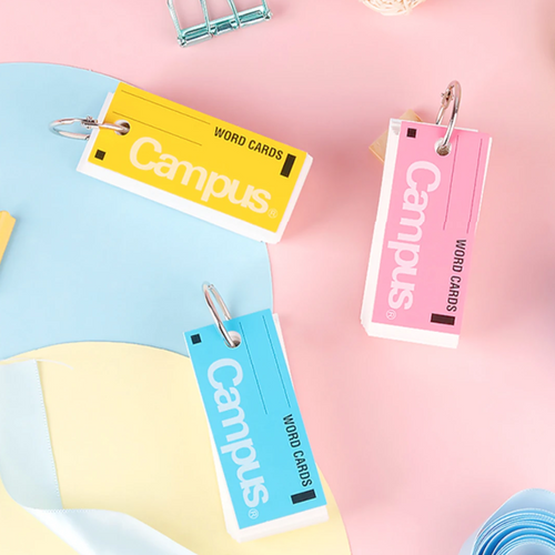 Write down your notes on these pocket size Campus Key Ring Word Cards. They are perfect for revision of important facts or as vocabulary flashcards.