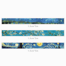 Load image into Gallery viewer, Van Gogh Washi Tape Set mysite
