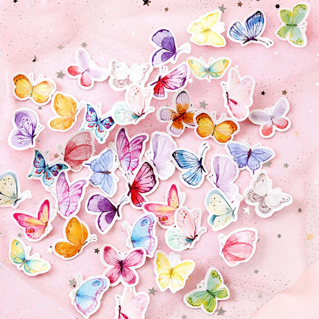 The Butterfly Garden Paper Stickers are perfect addition to your bullet journal spreads or scrapbooking and DIY projects.