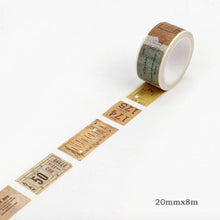 Load image into Gallery viewer, Postal Memory Washi Tape 20mmx8m mysite
