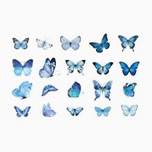 將圖片載入圖庫檢視器 MO•CARD Original Deco Stickers - Blue Butterflies
