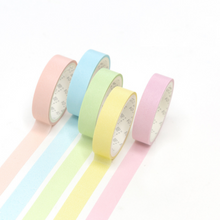 Load image into Gallery viewer, Macaron Color Washi Tape Set - Pastel Colors mysite
