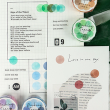 Load image into Gallery viewer, Watercolor Dot Masking Sticker Roll mysite
