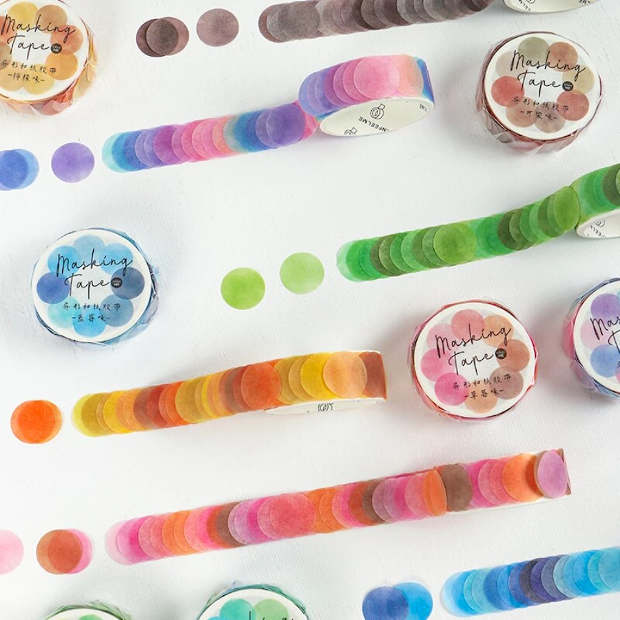 Watercolor Dot Masking Sticker Roll mysite
