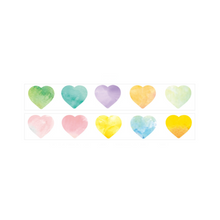 將圖片載入圖庫檢視器 Watercolor Heart Masking Sticker Roll
