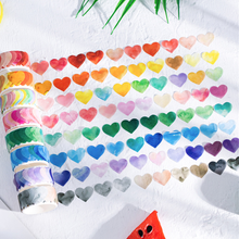 Load image into Gallery viewer, Watercolor Heart Masking Sticker Roll
