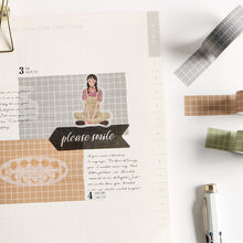 Load image into Gallery viewer, 10 Piece Grid Washi Tape Set mysite
